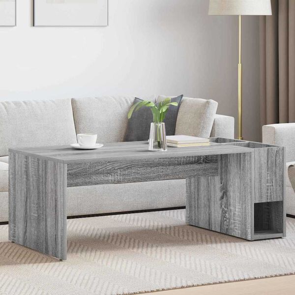 vidaXL Coffee Table Grey Sonoma 101.5 x 50 x 37 cm Engineered Wood
