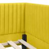 vidaXL Corner Bed Frame with Headboard Yellow 90 cm x 190 cm Velvet