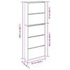 vidaXL Shoe Cabinet 5-Layer Mirror White 63x17x169.5 cm