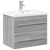 vidaXL Bathroom Sink Cabinet with Built-in Basin Grey Sonoma