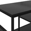 vidaXL TV Cabinet Black Oak 100 x 35 x 45 cm Engineered Wood and Iron