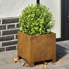 vidaXL Garden Planters 2 pcs 30x30x30 cm Weathering Steel