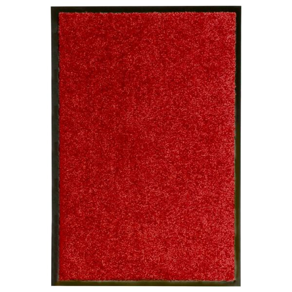 vidaXL Doormat Washable Red 40x60 cm