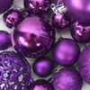 vidaXL 100 Piece Christmas Ball Set Purple