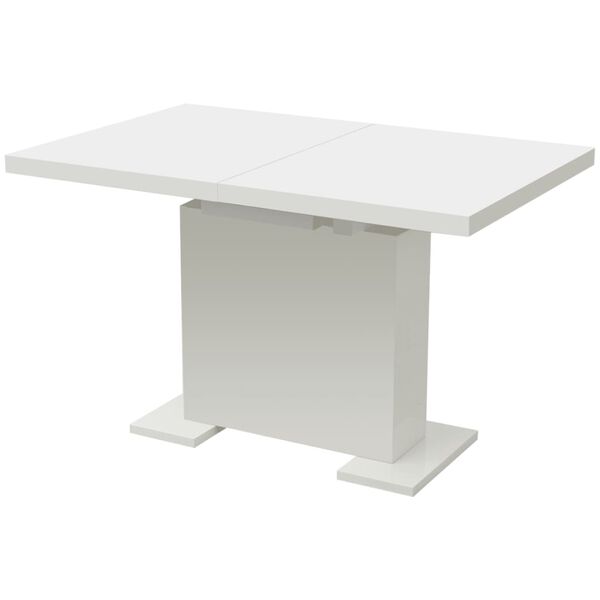 vidaXL Extendable Dining Table High Gloss White