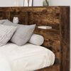 vidaXL Storage Headboard with Shelf Smoked Oak 180 cm Engineered Wood