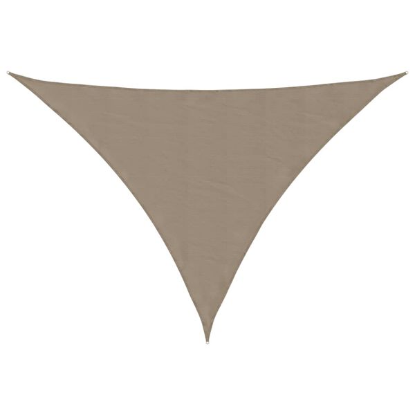 vidaXL Sunshade Sail Oxford Fabric Triangular 5x6x6 m Taupe