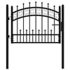 vidaXL Fence Gate KAMPEN with Spear Top Black 103x75 cm Steel