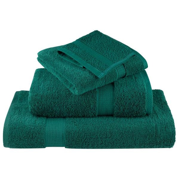 vidaXL Premium Wash Towels SOLUND 2 pcs Green 30x30 cm 600 gsm