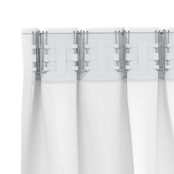 vidaXL Blackout Curtains with Rings 2 pcs Pure White 225 x 140 cm