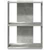 vidaXL Bookcase 3-Tier Concrete Grey 60x30x80 cm Engineered Wood