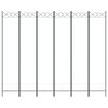 vidaXL 6-Panel Room Divider White 240x200 cm Fabric