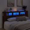 vidaXL LED Headboard Brown Oak 200 cm Engineered Wood