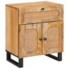 vidaXL Bedside Cabinet Natural 50 x 33 x 60 cm Solid Mango Wood