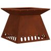 vidaXL Fire Pit Brown 48 x 48 x 40 cm Weathering Steel