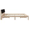 vidaXL Bed frame Brown and black 180 x 200 cm Solid pine wood