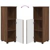 vidaXL Bathroom Furniture Set 3 pcs Brown Oak Engineered wood & Metal