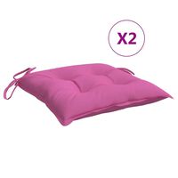 vidaXL Chair Cushions 6 pcs Pink 40x40x7 cm Fabric
