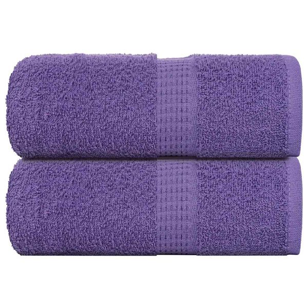 vidaXL Guest Towels "FROGN" 2 pcs Purple 30x50 cm 360 gsm