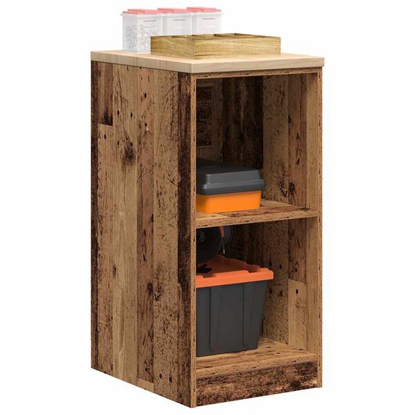 vidaXL Garage Storage Cabinet Old Wood 40x51x85 cm Solid Wood Pine