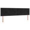 vidaXL LED Headboard with LED Strip Lights Black 180 cm Polyester