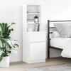 vidaXL Bedside Cabinet White 39x35x125 cm Engineered Wood