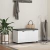 vidaXL Hall Bench with Cushion with Storage White 80 x 46 x 46 cm