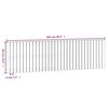 vidaXL Wall Headboard Black 204x3x60 cm Solid Wood Pine