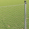 vidaXL Hexagon Fence Silver 0.8 x 50 m Galvanised steel