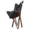 Lesli Living Butterfly Chair 73x85x95 cm Grey and Brown