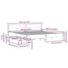 vidaXL Bed Frame without Mattress Wax Brown 180x200 cm Super King Solid Wood Pine