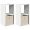 vidaXL Bedside Table 2 pcs White 30.5 x 27 x 59.5 cm Engineered Wood