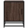 vidaXL Bedside Cabinet Brown Oak 40x31x50 cm Engineered Wood and Metal