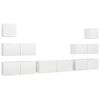 vidaXL 7 Piece TV Cabinet Set White Engineered Wood