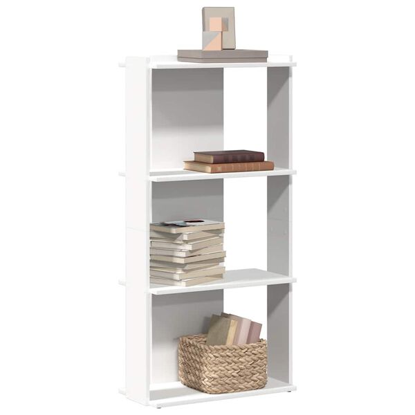 vidaXL Bookcase 3-Tier White 60x30x120 cm Engineered Wood
