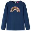 vidaXL Kids'T-shirt with Long Sleeves Navy Blue 128