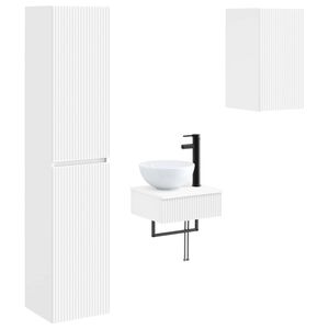 vidaXL Bathroom Furniture Set 3 pcs White 33 x 34.5 x 160 cm