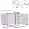 vidaXL Dog Cage Silver 400 x 200 x 256 cm Galvanised Steel