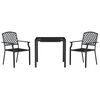 vidaXL 3 Piece Garden Dining Set Anthracite Steel