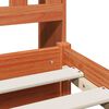 vidaXL Bookcase Bed Frame 2 pcs Wax Brown 200 x 150 cm Solid Pine Wood
