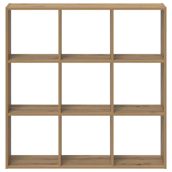 vidaXL Bookcase Artisian Oak 102x32x102 cm Engineered Wood
