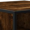 vidaXL Coffee Table Smoked Oak 100x100x30 cm Engineered Wood and Metal