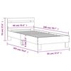 vidaXL Bed Frame without Mattress with LED Lights Concrete Grey 90x200 cm