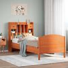 vidaXL Bookcase Bed without Mattress Wax Brown 75x190 cm Small Single Solid Wood Pine