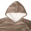 vidaXL Blanket Hoodie Camel M Fleece and Flannel
