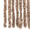 vidaXL Fly Curtain Beige and Dark Brown 100x230 cm Chenille