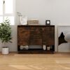 vidaXL Sideboard Smoked Oak 97x31x75 cm Engineered Wood