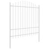 vidaXL Garden Fence 3 pcs White 170 x 215 cm Powder-Coated Steel