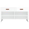 vidaXL Shoe Bench High Gloss White 102x35x55 cm Engineered Wood