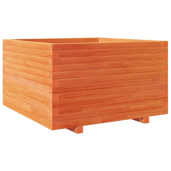vidaXL Garden Planter Wax Brown 80x80x49.5 cm Solid Wood Pine